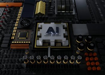 a close up of a computer motherboard with many components