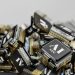 A pile of electronic components sitting on top of each other