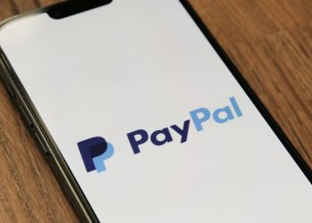 a phone with a pay pay logo on it